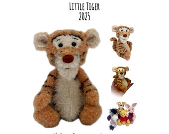 Hundred Acre Wood – Little Tiger (artist teddy bear - tiger - instant download - pdf pattern - e-pattern - sewing pattern)