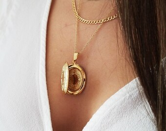 Necklace Pendant Charm Bails Findings for Jewelry Making 18K Gold Filled Oval Spring Time Photo Locket Minimalist Flower