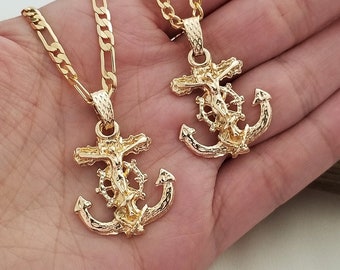 10 Anchor Charms Gold Tone Lovely Detailling GC369 10 Anchor Charms Gold Tone Lovely Detailling GC369