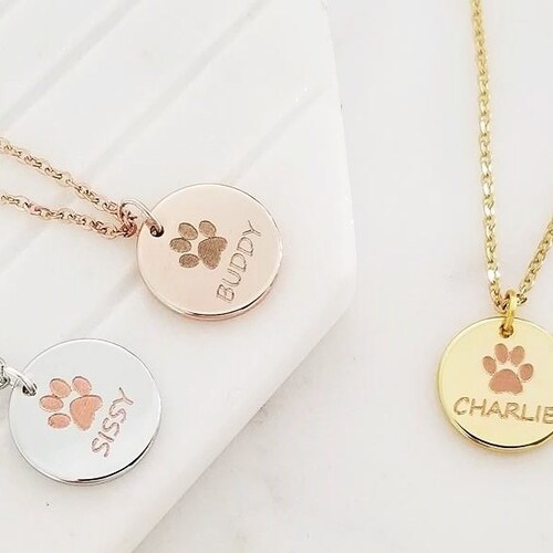 Dog Mom Gift Puppy Love Paw Necklace 