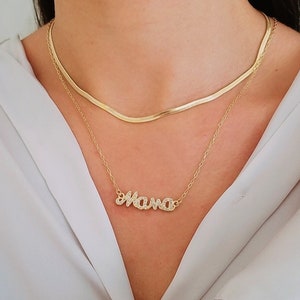 Gifts for Mom - Mama Necklace - Personalized Mama Necklace - Gold Mama Necklace - Mom Birthday Gift