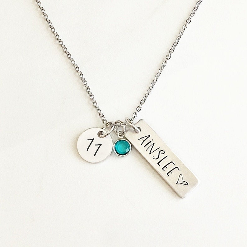 11 Year Old Girl Birthday Gift 11th Birthday Necklace Little Etsy