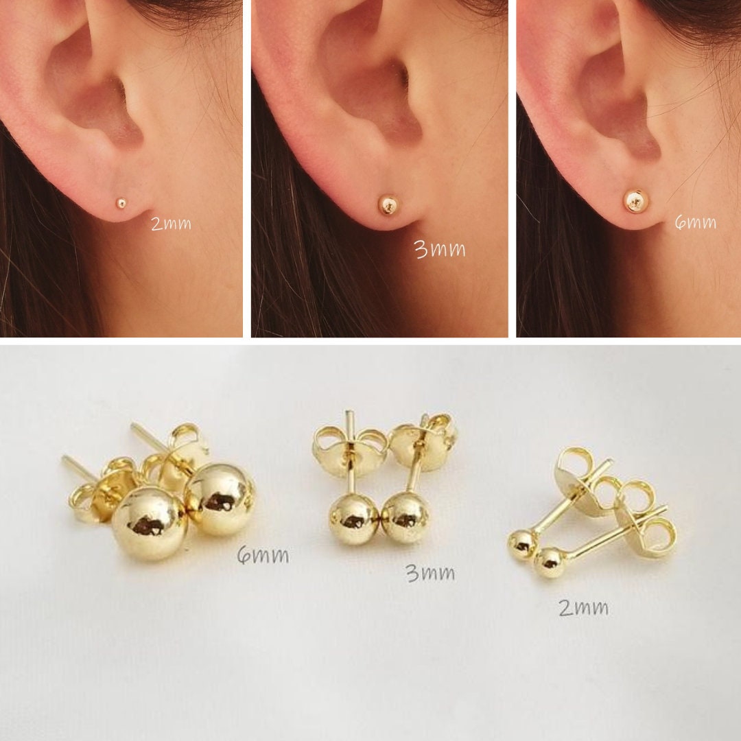 Simple Gold Studs 18k Gold, Gold Filled or Silver Ball Posts Small Earrings  Tiny Studs Small Round Posts Simple Dainty Minimalist - Etsy