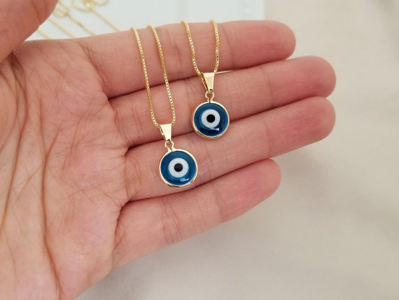 Dainty Evil Eye Necklace | Combo of Protection & Attraction | CWOG –  Colorful World Of Gems