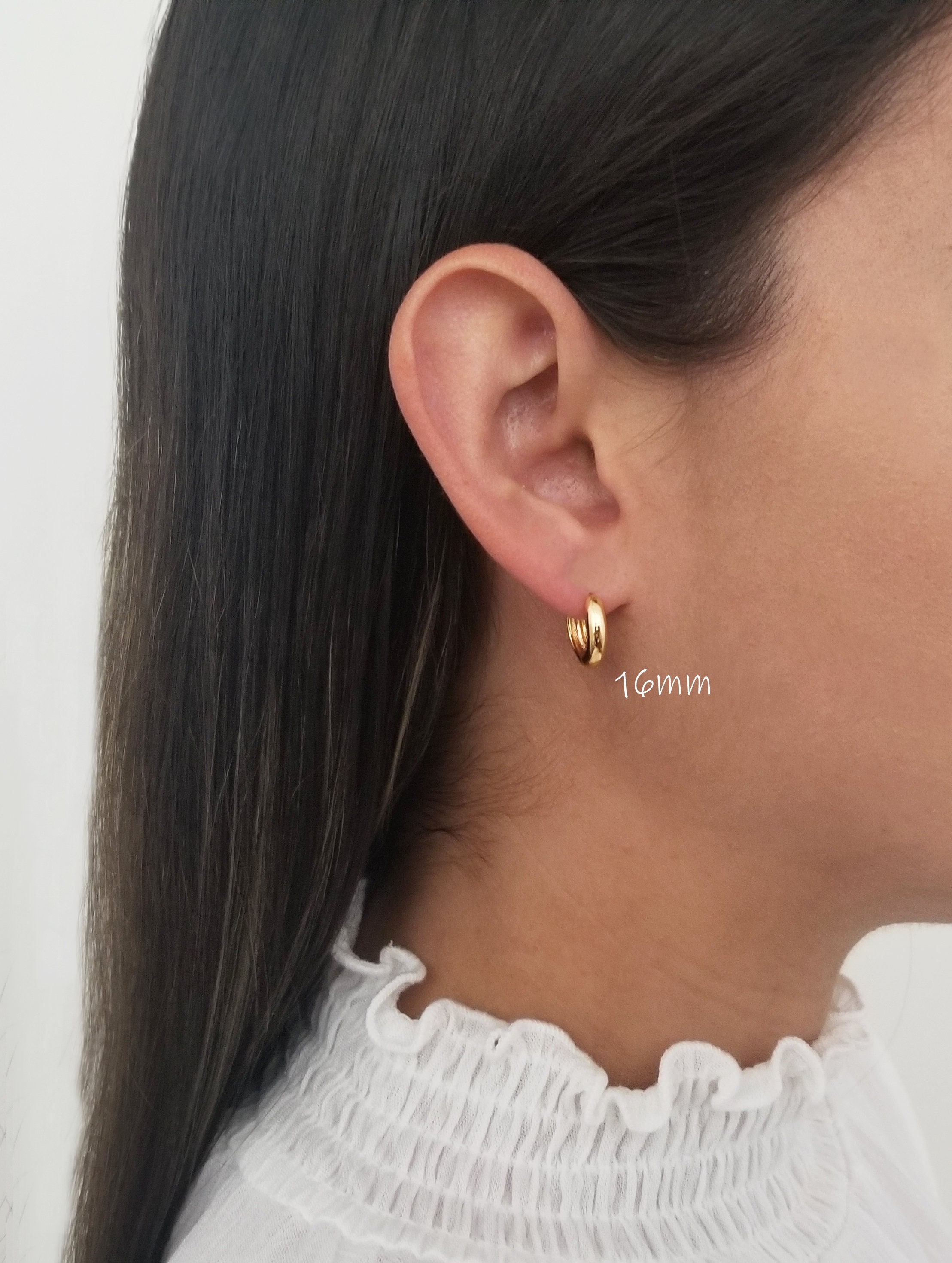 Thick huggie hoops Clearance