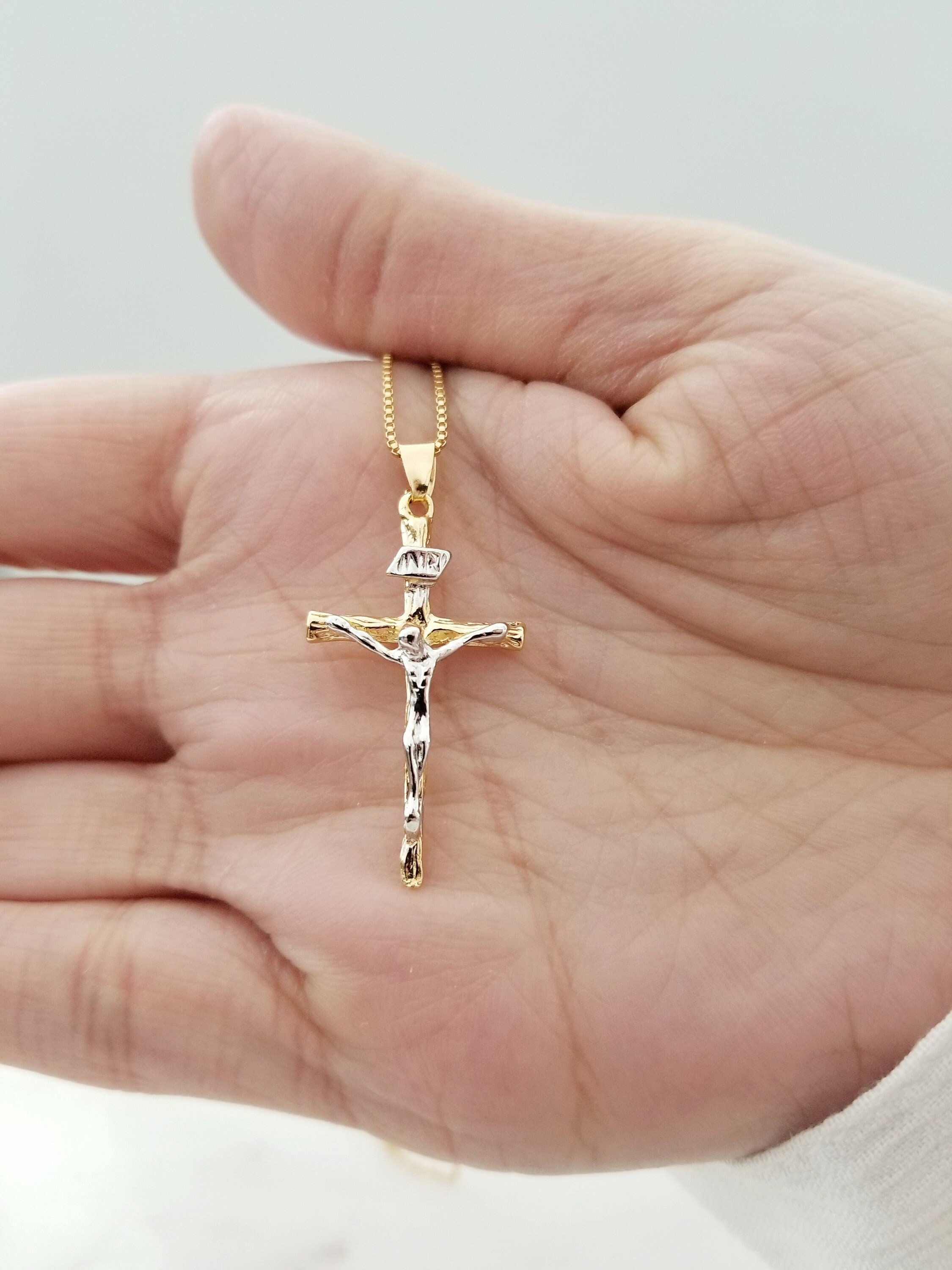 20 Pack Jesus Catholic Diy Jewelry Making Accessories Cross Charm