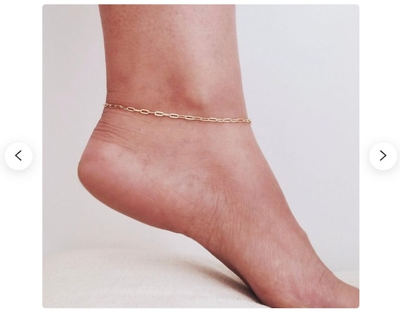 Davina - Gold Double Chain Ankle Bracelet | Kurafuchi