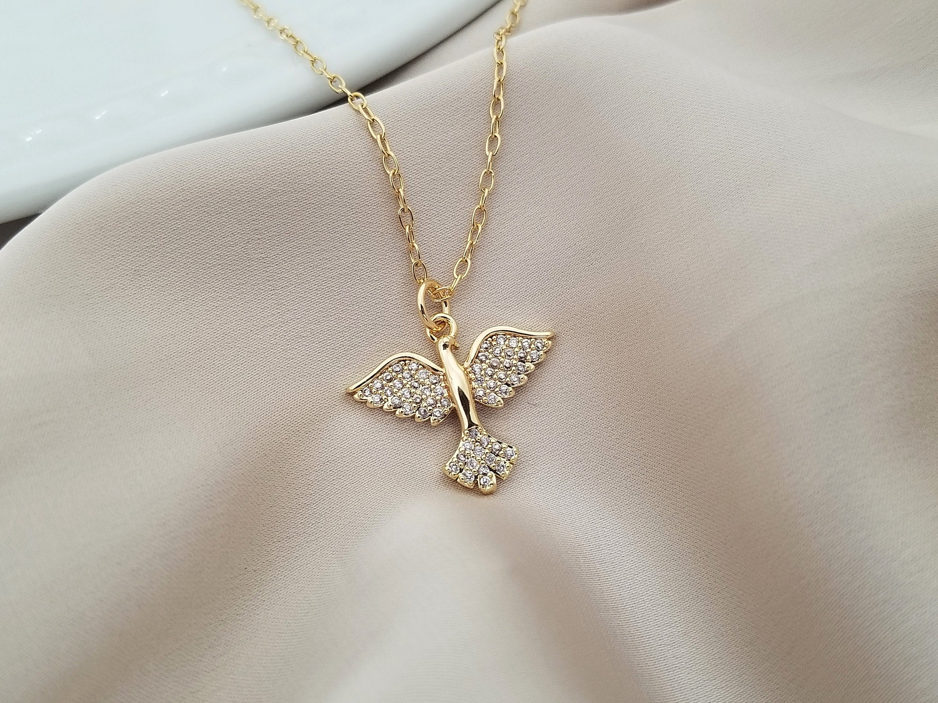 Noble Collections 14k Rose Gold Dove Pendant 15x21 mm Noble Collections 14k Rose Gold Dove Pendant 15x21 mm