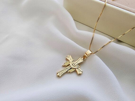 Holy cross shop gold pendant