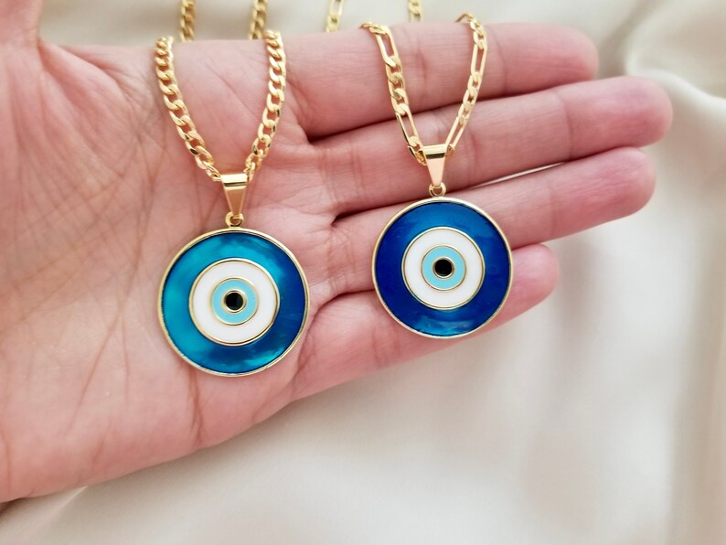 Protection Evil Eye Necklace Blue Eye Pendant Necklace for Etsy