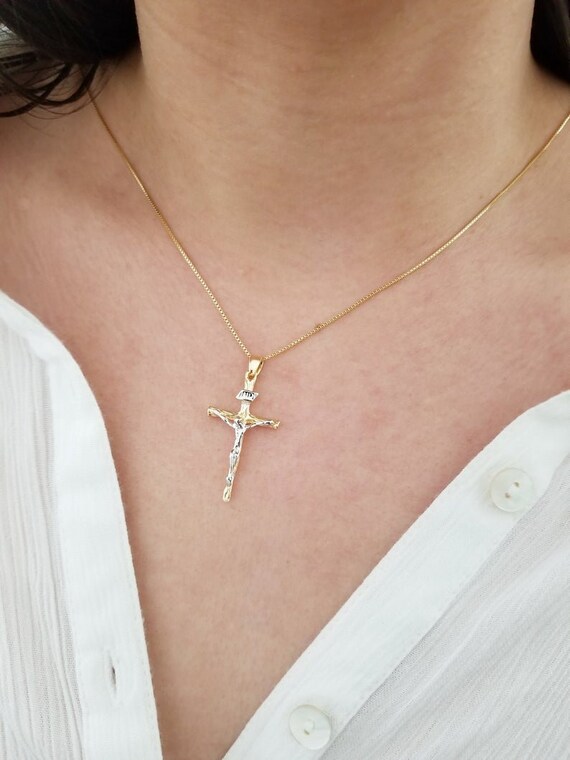 18k Gold Filled Cross Necklace 