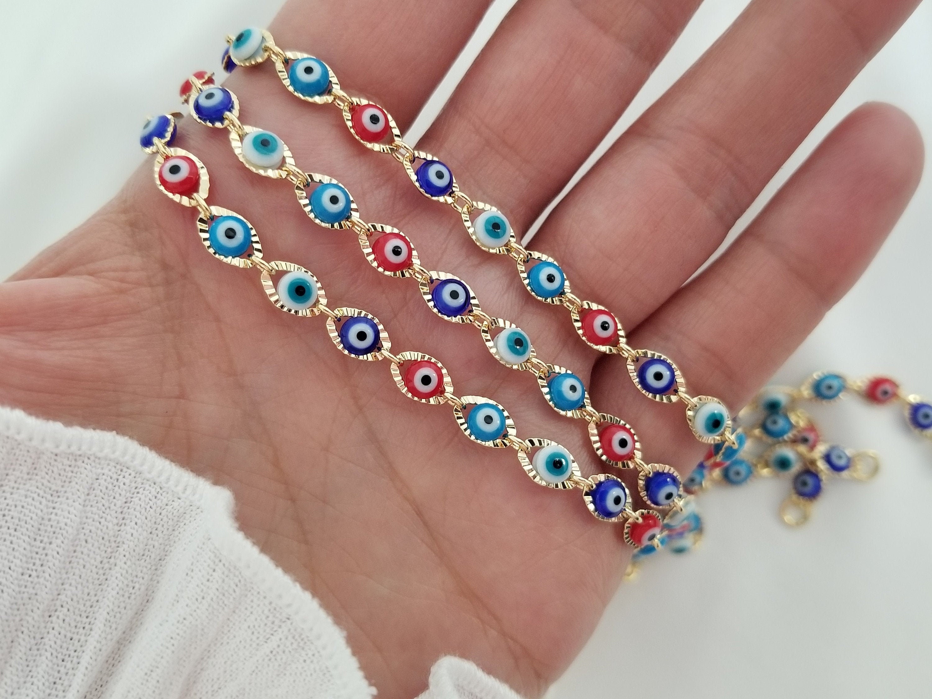 Evil Eye Anklet/ 18k Gold Filled Evil Eye Anklet/ Evil Eye Etsy