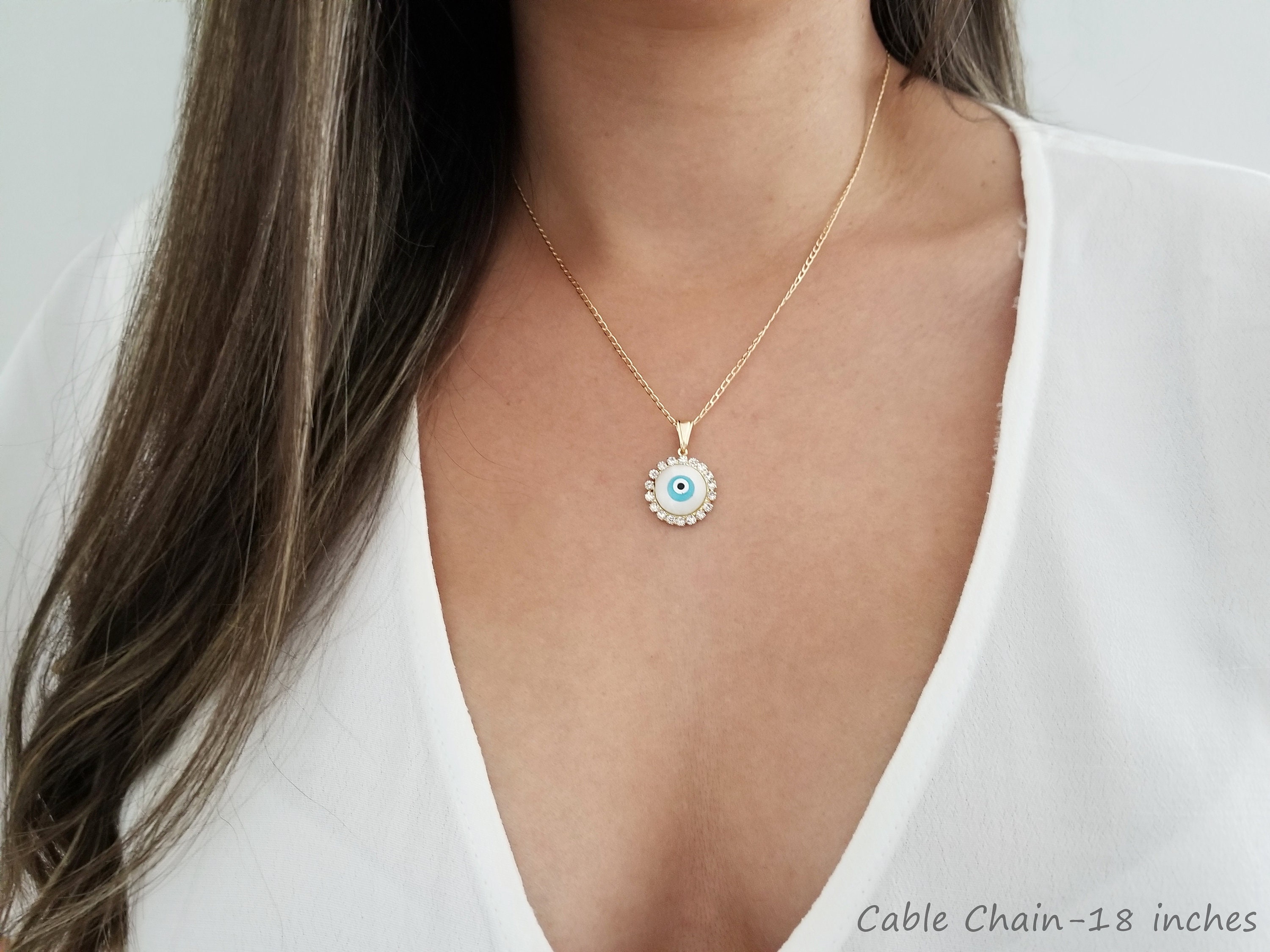 evil eye necklace in store