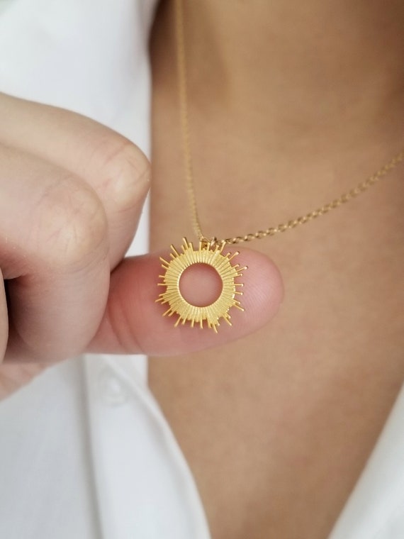 Sun Necklace Celestial Jewelry Sun 
