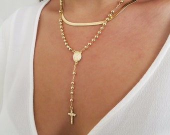 Gold Rosary Necklace - Etsy Australia