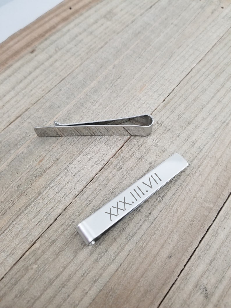 Personalized Tie Clips for Him Engraved Tie Bars Groomsmen Etsy