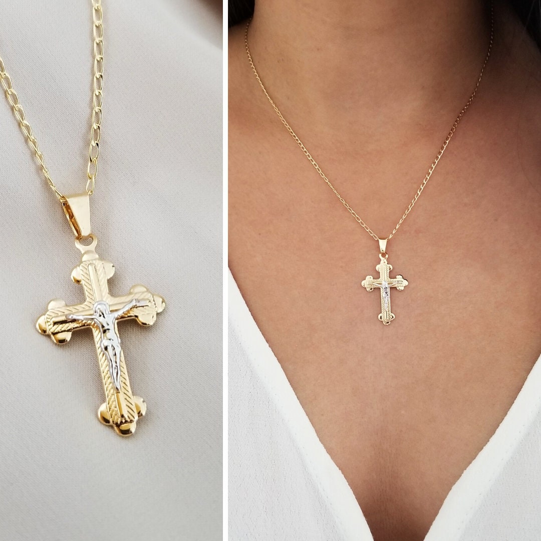 Kreuz Halskette, Kreuz Kreuz Religiöses Halskette, Geschenk Kette Anhänger Halskette