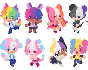 LGBT+ Kemenomimi Pride - 3" Glossy Vinyl Stickers