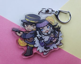 Golden Kamuy - 2.5" Acrylic Charm (Sugimoto & Asirpa)