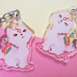 Okami - 2" Acrylic Charm (Amaterasu & Issun)