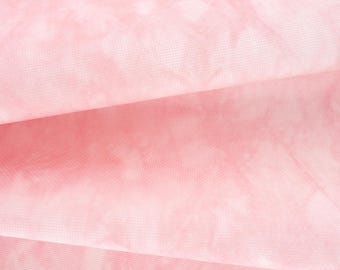 Berry Smoothie Dyed Effect Cross Stitch Fabric, Marbled, Textured, Aida Evenweave Linen, Pink