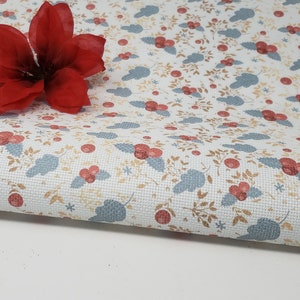 Funky Holly Blue, Red and Gold // Cross Stitch Fabric //Aida/Evenweave /Linen or Quilt/Embroidery. Hand Dyed Effect Pt. LuganaCashel