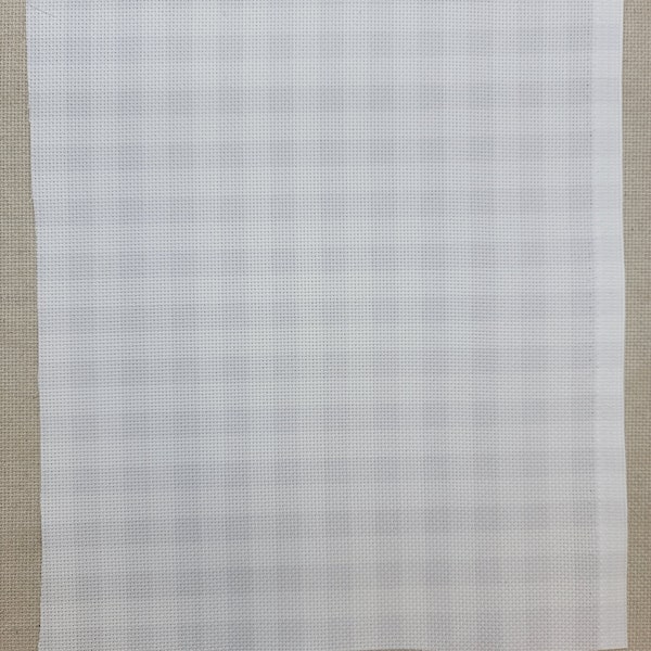 Fabric Flair 14 ct Aida Pale Gray Gingham 12x12"