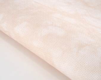 Waxing Moon Dyed Effect Cross Stitch Fabric, Marbled, Textured, Aida Evenweave Linen, Neutral