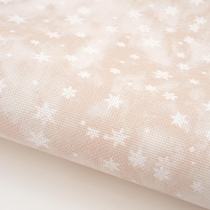 Neutral Schneeflocken Kreuzstich Stoff: Aida, Evenweave, oder Leinen