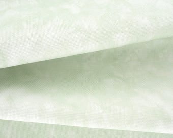 Salbeigrüner, gefärbter Effekt-Kreuzstichstoff, marmoriert, strukturiert, Aida-Leinenstoff (gleichmäßig gewebt)