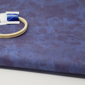 Navy - Hand Dyed Effect // Cross Stitch Fabric // Choose from Aida, Evenweave  Linen or Quilt / Embroidery Pt. Lugana Cashel