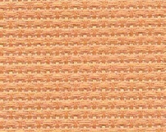 Georgia Peach Solid // Cross Stitch Fabric // Choose from Aida, Evenweave  Linen or Quilt / Embroidery. Hand Dyed Effect Pt. Lugana Cashel