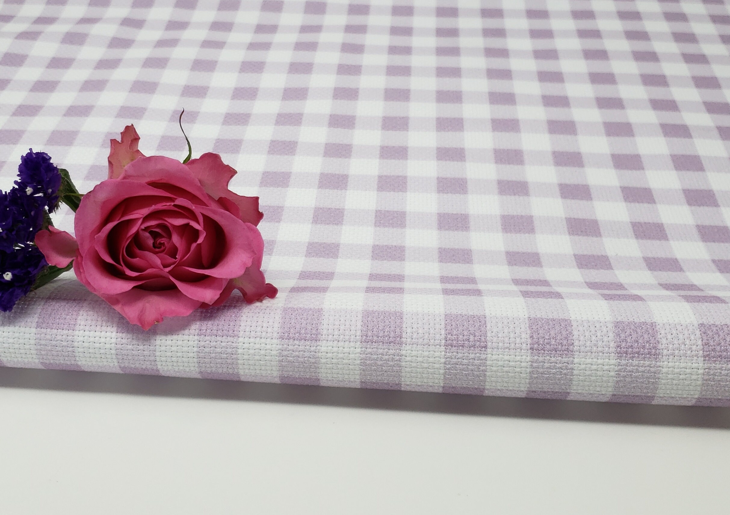 Kimberly's Pink Gingham 14 Count Aida 18 x 27 Cross Stitch Cloth | Fabric  Flair