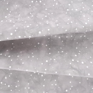 Snow on Hazy Gray Cross Stitch Fabric, Polka Dots, Spots, Textured, Aida Evenweave Linen
