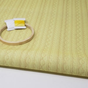 Yellow Knit // Cross Stitch Fabric // Choose from Aida, Evenweave  Linen or Quilt / Embroidery. Pt. Lugana Cashel