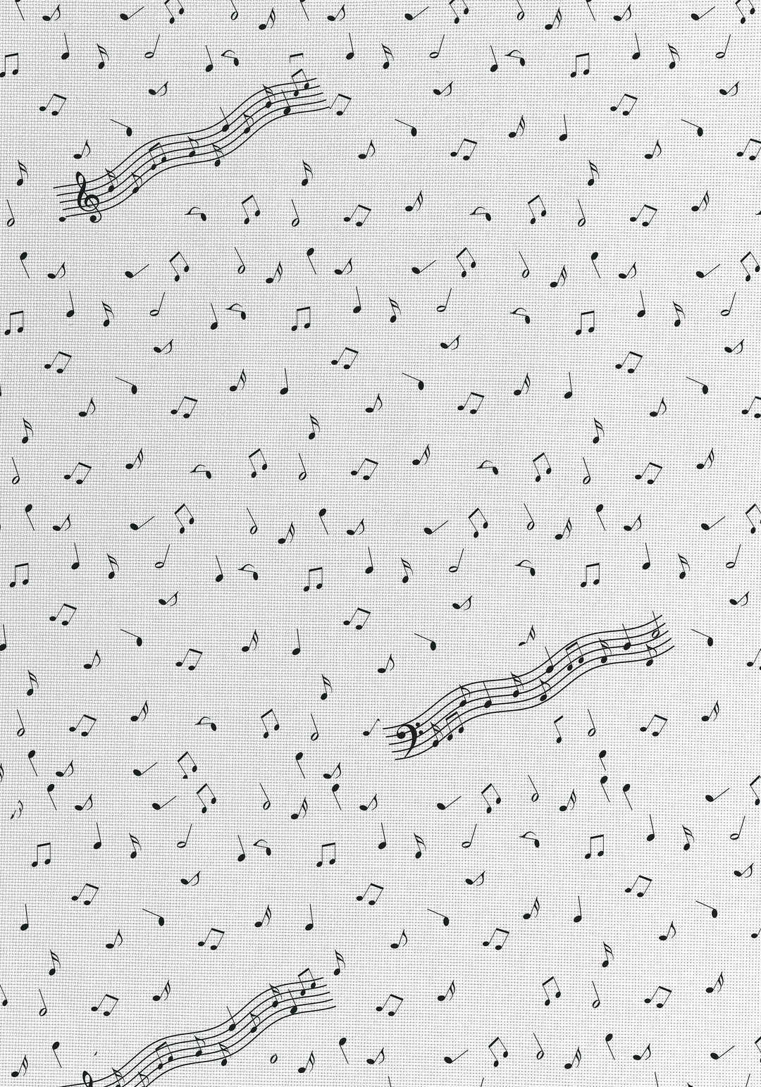 Music Notes // Cross Stitch Fabric // Choose From Aida, Evenweave Linen