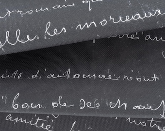 French Script Cross Stitch Fabric: Dark Aida, Evenweave, or Linen