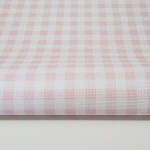 Pink Gingham // Cross Stitch Fabric // Choose from Aida, Evenweave Linen or Quilt / Embroidery. Pt. Lugana Cashel image 2