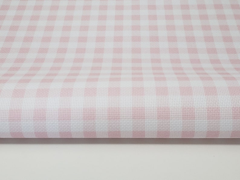 Pink Gingham // Cross Stitch Fabric // Choose from Aida, Evenweave Linen or Quilt / Embroidery. Pt. Lugana Cashel image 2