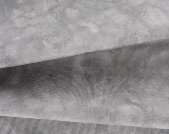 Charcoal Dyed Effect Cross Stitch Fabric, Textured, Marbled, Aida Evenweave Linen, Gray