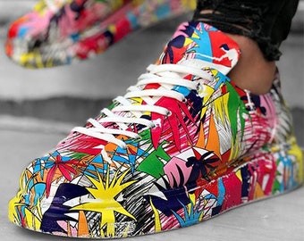 colorful tennis shoes
