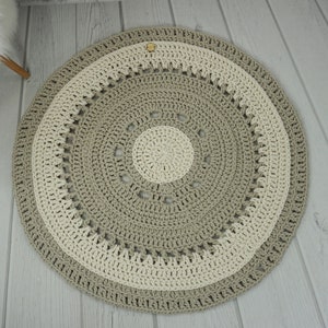 crochet tapis rond pour chambre de bébé fait à la main personnalisé bébé cadeau chambre d’enfant décor cadeau graphite coton tapis de décoration intérieure tapis pour la maison