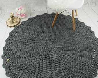 crochet rug round for baby room handmade personalized baby gift nursery decor birthday gift cotton rug home decor area rug carpet for home