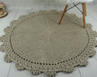 transparent crochet round rug for baby room personalized baby gift nursery decor cotton soft rug home decor area rug carpet for home