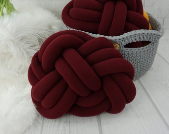 Flat LARGE Knot pillow Knot cushion Decorative pillow Gift idea Decorative cushion Pretzel pillow Rectangular Size 12,6"x16,14"