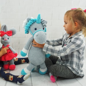 Baby amigurumi Unicorn Crochet unicorn and crochet toy for a newborn or child gift Newborn shower gift or photo session Soft toy Baby gift