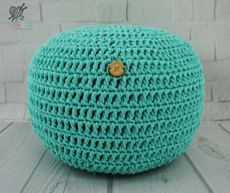 Round floor Ottoman pouf for baby room Meditation pillow Etsy
