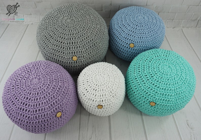 Round floor Ottoman pouf for baby room Meditation pillow Etsy