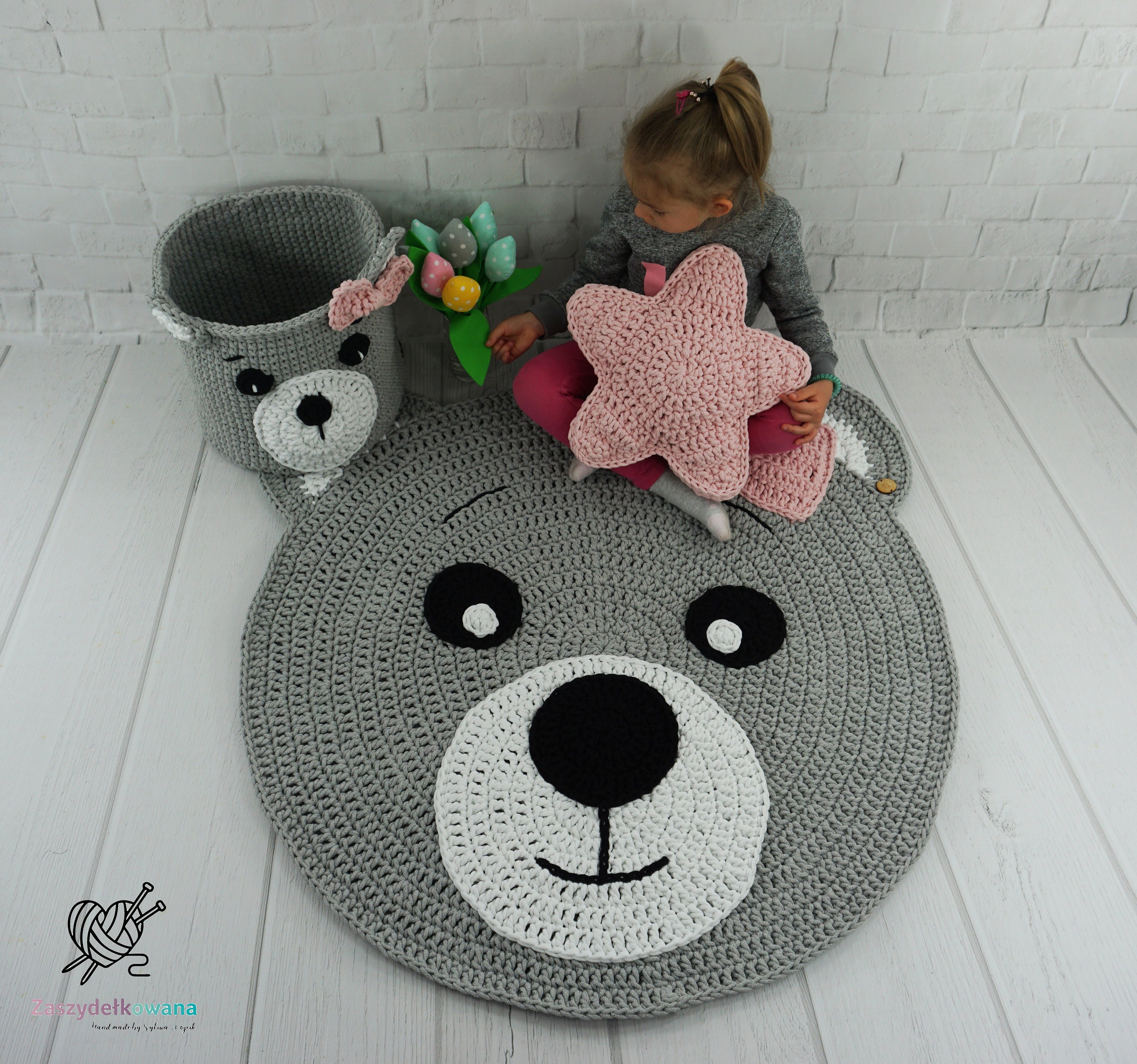 Bear Kinderzimmer Dekor Teddybär Teppich für Babyzimmer | Etsy
