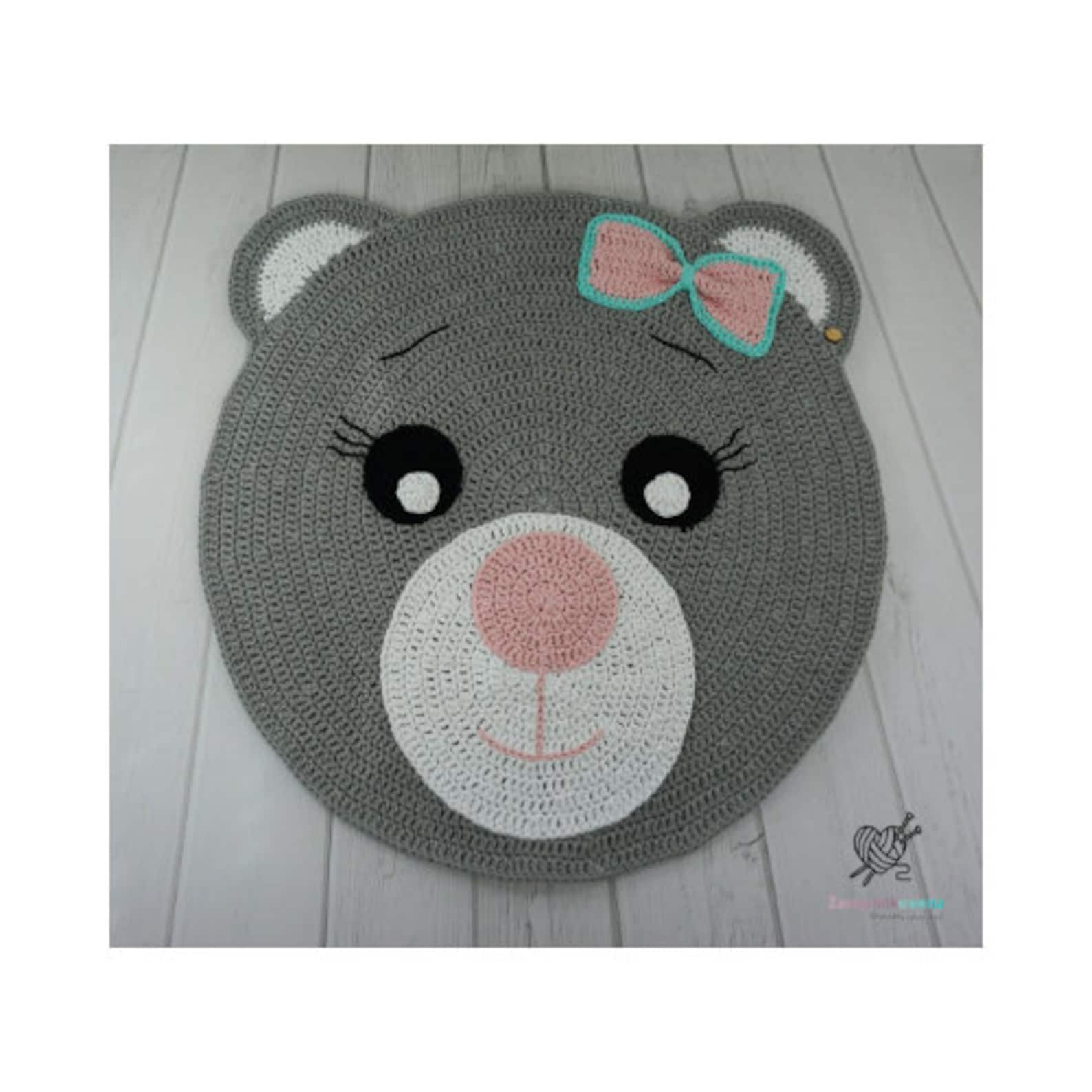 Classic Teddy Bear Rug Gray Teddy Round Rug Bear Nursery Rug Etsy
